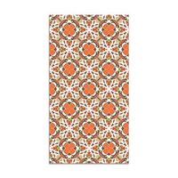 panorama alfombra vinilica hidraulico oriental mosaico naranja 80x200 cm