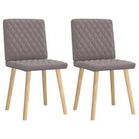pack 2 uds sillas de comedor  silla de cocina tela gris taupe