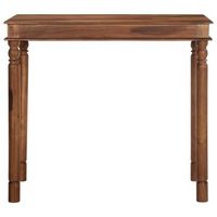mesa alta de madera maciza de acacia 120x60x107 cm