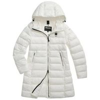 blauer abrigo de plumas adelaide para mujer