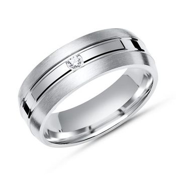 Anillo moderno plata 925 con circonita 6mm