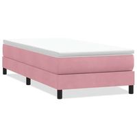 cama box spring sin colchon rosa terciopelo 100x220 cm vidaxl