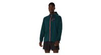 chaqueta impermeable asics fujitrail elite verde hombre
