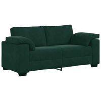 sofa de dos plazas verde oscuro 180x77x82 cm terciopelo vidaxl