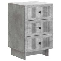 mesita de noche 43x41x665 cm madera - gris