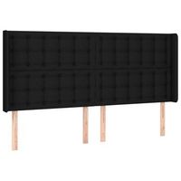 cabecero con orejas de tela negro 203x16x118128 cm vidaxl