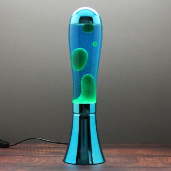 BIG BLOB Metallic Blue Lava Lamp - Green/Blue