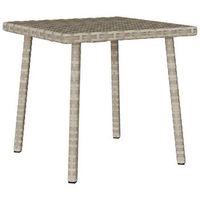 mesa de centro 40x40x37 cm ratan - gris