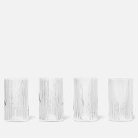 ferm living ripple verrines - set of 4 - clear
