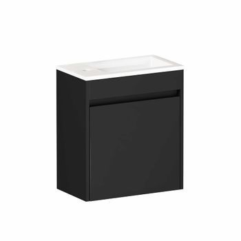 Mueble De Baño 46 Cm - Amplio Espacio De Almacenamiento Con Puerta Soft-close - Negro