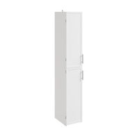 armario alto de bano blanco 300x400x1800 cm con 6 cajones y 2 puertas bzr243-w