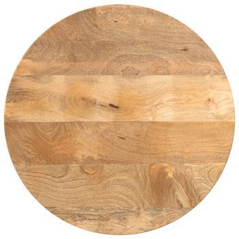 Tablero De Mesa Redondo Madera Maciza De Mango Ø 60x3,8 Cm Vidaxl