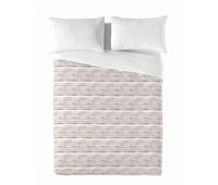 sandal - funda nordica estampada cama 150 - algodon extrasuave - incluye 2 fundas de almohada - rayas dgrade canela