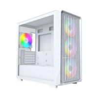 torre montech x5m white atx gaming argb 4x120mm usb-c lateral panoramico