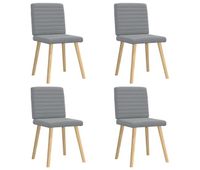 vidaxl sillas de comedor 4 unidades tela gris claro