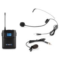microfono vonyx wm60b inalambrico uhf con 16 canales y microfonos incluidos
