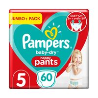 pampers baby-dry size 5 nappy pants jumbo pack