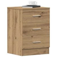mesitas de noche 2 uds - dormitorio - madera de ingenieria - roble artisan 38x35x55cm