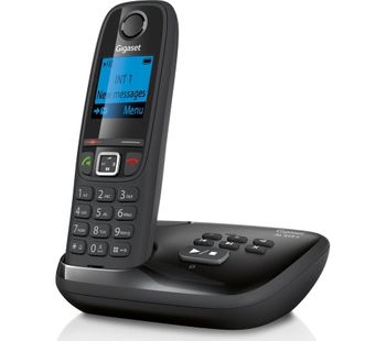 GIGASET AL415A Cordless Phone with Answering Machine, Black