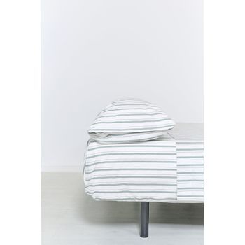 Juego Sábanas Estampadas Raya Verde -  Cama135 (1 Funda Almohada 45x15