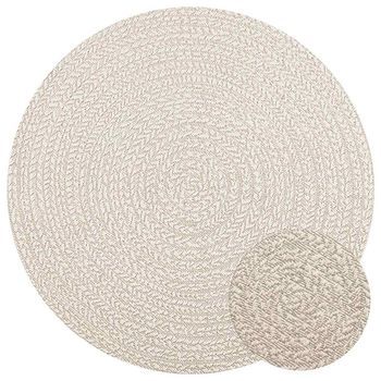 Alfombra Zizur Aspecto Yute Interior/exterior Crema Ø 120 Cm Vidaxl