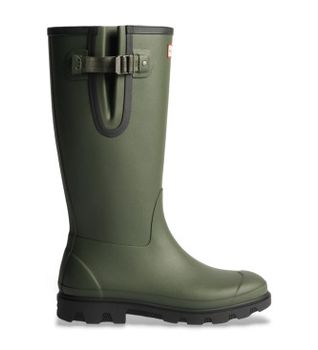 Hunter para mujer. FRU0003251 Botas altas Downpour ajustables verde (37), Plano, Ninguno, Impermeable