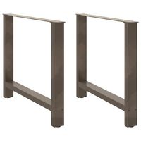 patas para mesa de comedor de acero natural 2 unidades 100 x 72-73 cm vidaxl