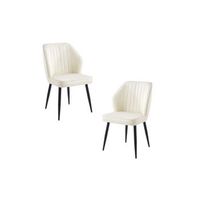 pack 2 sillas wenye de polipiel 854844 cm - blanco