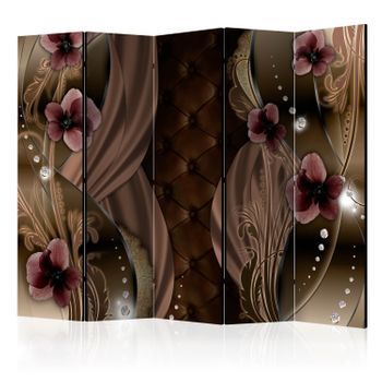 Biombo - Burgundy Pansies Ii [room Dividers]