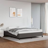 cama matrimonial  cama para adultos  estructura de cama de cuero sintetico gris 160x200 cm cfw323183