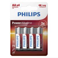 philips alkaline power pilas alcalinas aa lr06 15v pack 4 unidades