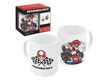 Taza - Sherwood MarioKart, 325ml, Apta para Microondas y Lavavajillas, Con licencia oficial de SUPER MARIO