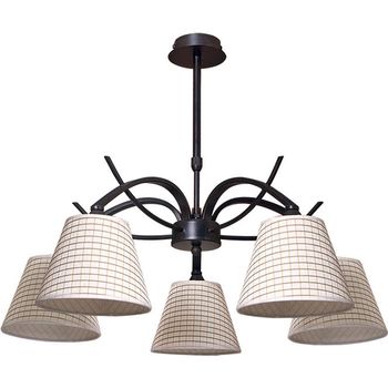 Lámpara de techo granada 5xe14 al.reg.xd.63cm marron/beije