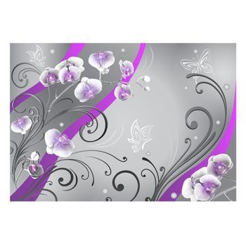 Papel Pintado 3d - Orquídeas Púrpura - Variación (300x210 Cm)