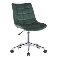 silla de oficina medford en terciopelo verde 62x46x81 cm clp