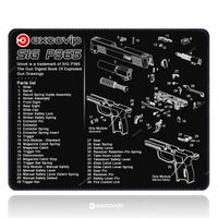 alfombrilla de raton exco para limpieza de armas alfombrilla de raton pequena para juegos y oficina con borde cosido base de goma antideslizante para hellcat sig beretta 92f