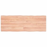 tablero mesa madera tratada borde natural marron 140x50x2-6cm vidaxl