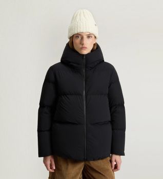 Woolrich para mujer. CFWWOU2036FRUT3107 Abrigo Plumífero Cloud con acabado mate negro (XS), Casual, Poliamida