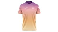 maillot de manga corta hoka les templiers performance rosa naranja  hombre