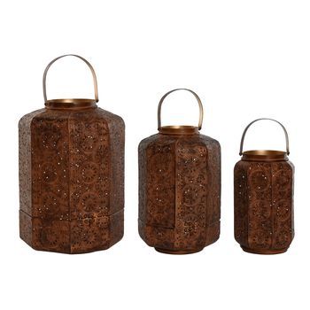 Portavela Set 3 Metal 26x26x38,5 32cm/26cm