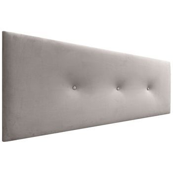 Dhome Cabecero De Terciopelo Liso Con Botones 135x50 Camas 120/135/140 - Beige