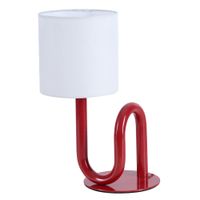 lampara de mesa wama en metal rojo