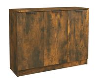 vidaxl aparador madera contrachapada color roble ahumado 905x30x70 cm