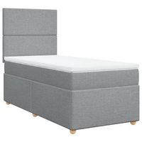 cama tapizada 200x90x1505 cm tejido - gris