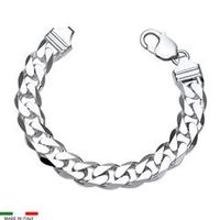 pulsera barbada de plata 925 12mm