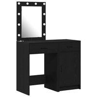 mesa de tocador  mesa de maquillaje con cajon 2 piezas negro 50 x 41 x 135 cm