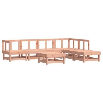 Conjunto De Muebles De Jardín 7 Uds | Mesa Y Sillas Madera Maciza Abeto Douglas