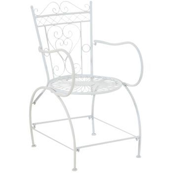 Silla De Exterior Sheela Metal Blanco 60x48x88 Cm Clp