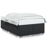 cama de matrimonio  cama de adulto  estructura de cama sin colchon cuero sintetico negro 120x190 cm