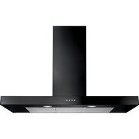 rangemaster flat 90 chimney cooker hood - black black
